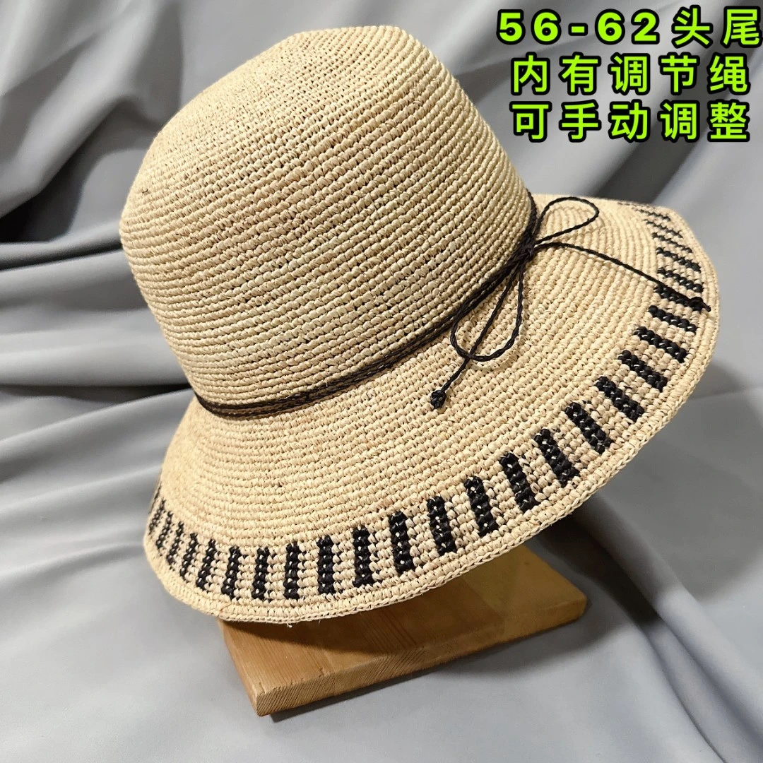 【工厂直销】拉菲草帽 全手工编织