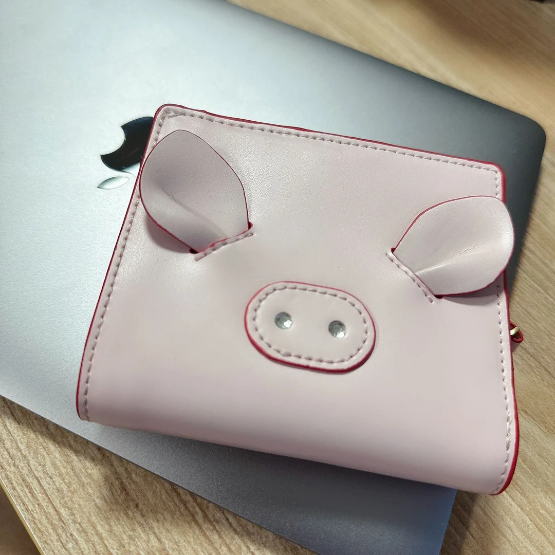 【工厂直销】粉色猪鼻子卡包钱包（有瑕）