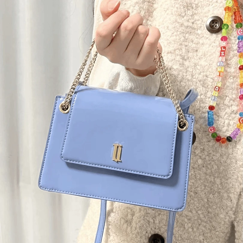 【工厂直销】J家出韩原单 果冻多色亮面牛皮 手拎斜挎包