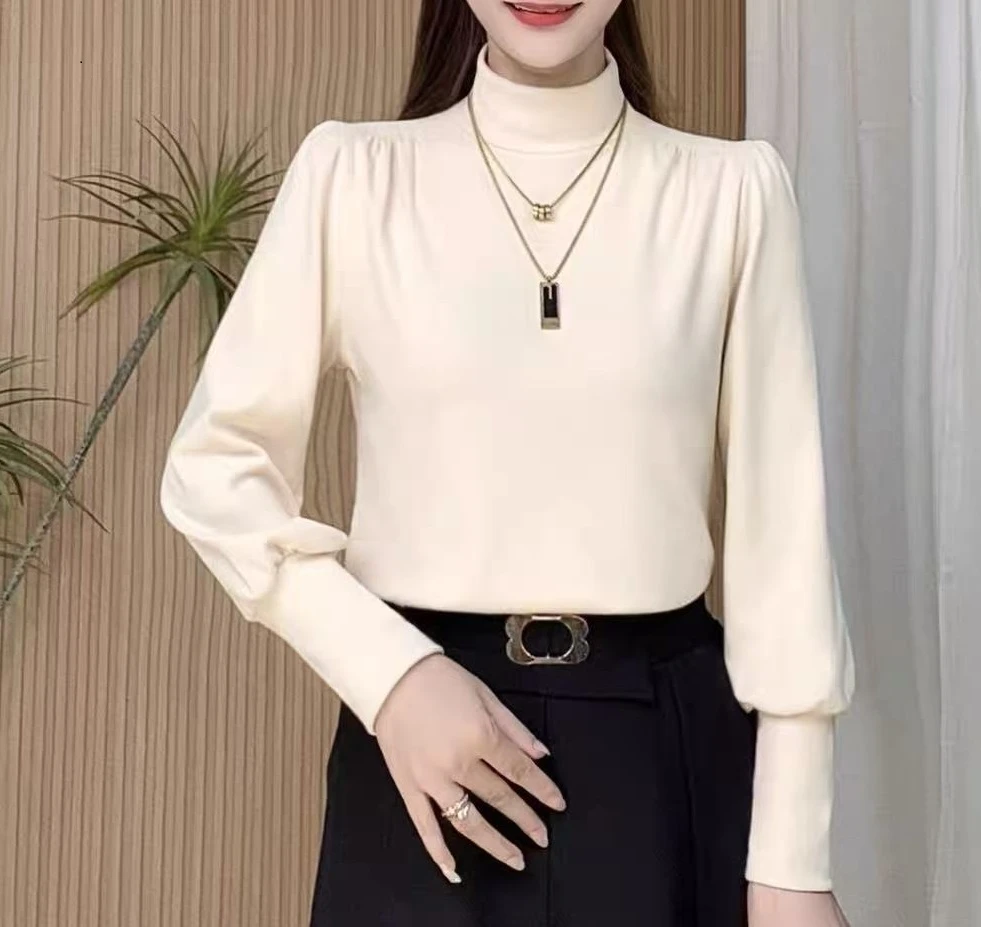 冬季百搭半高领纯色打底衣42款