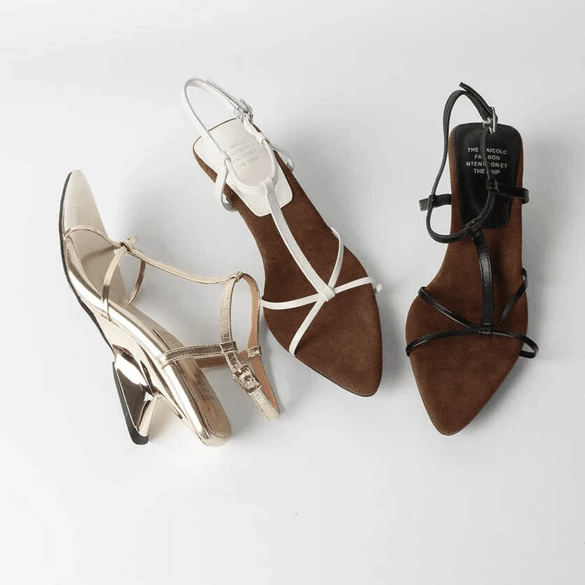 法式绝美凉鞋女2024夏季网红新款爆款配裙子尖头高跟鞋女