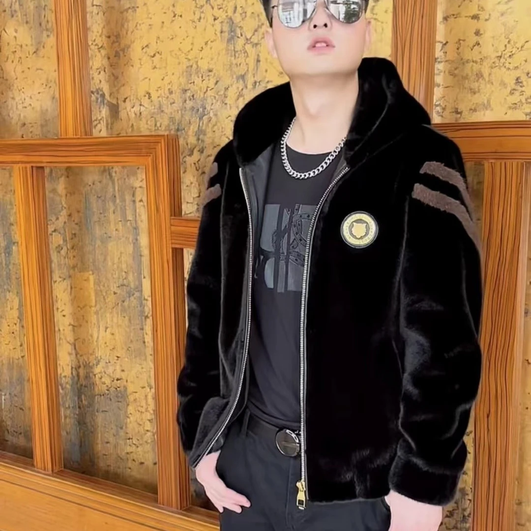 海宁时尚休闲男士秋冬连帽拉链夹克男装外套22016