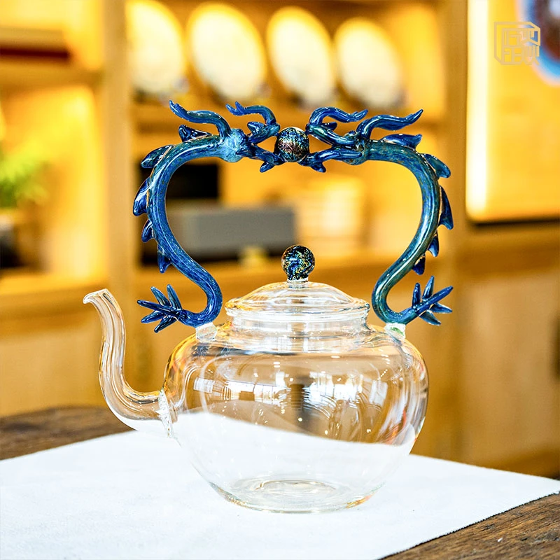 晶焱高硼硅耐热玻璃龙龘壶创意过滤大容量玻璃杯耐热防爆耐高温