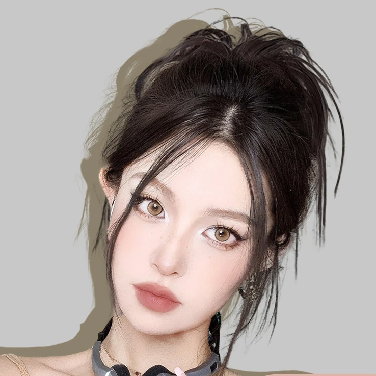 抓夹式假发时尚鸡窝头抓夹假发丸子头辣妹凌乱发包女懒人鸡毛抓夹