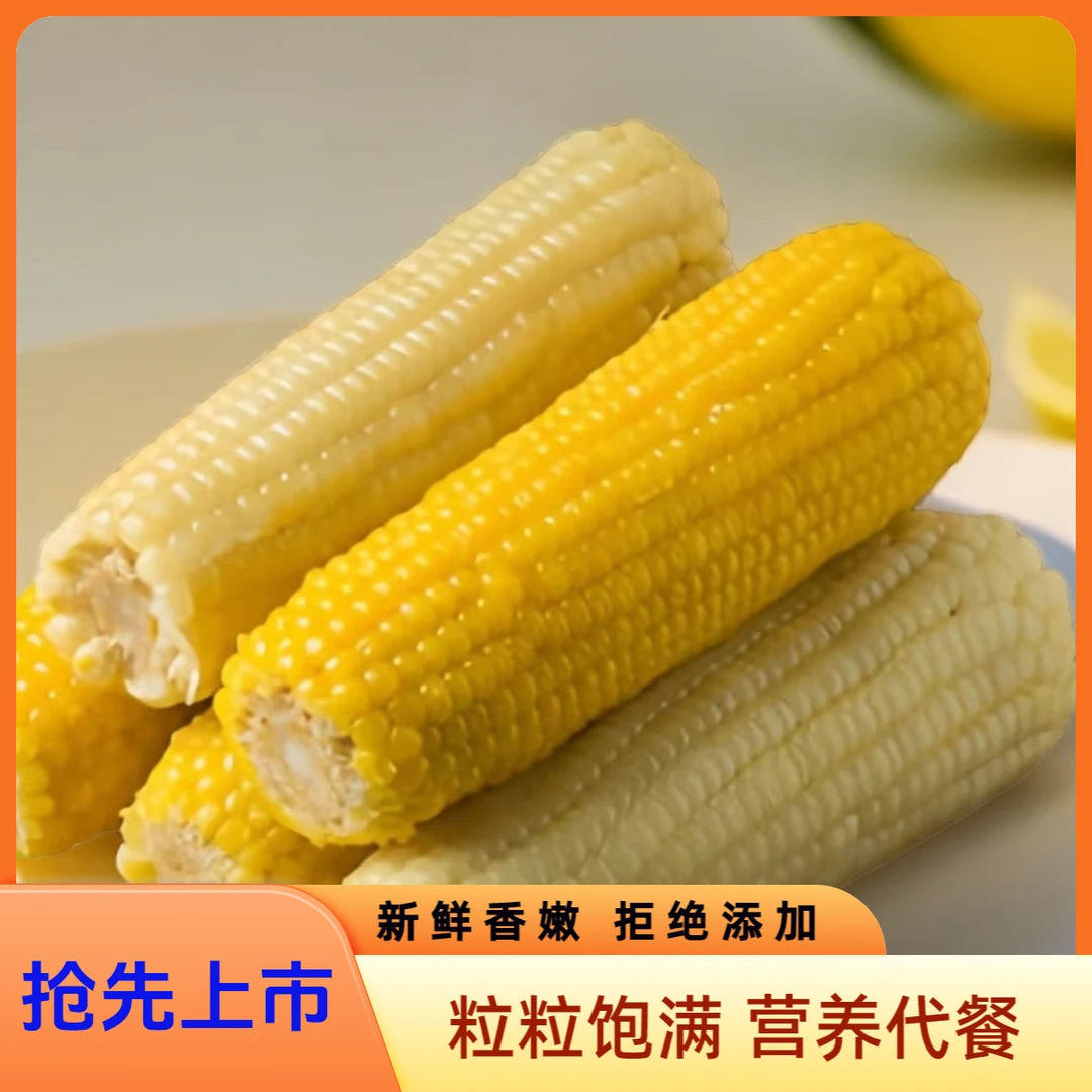 东北黄白糯玉米大棒组合（5根白玉米 .5根黄玉米/整箱10根）无添加