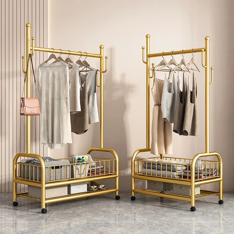 铁博士北欧衣帽架落地衣架家用置物架移动挂衣架