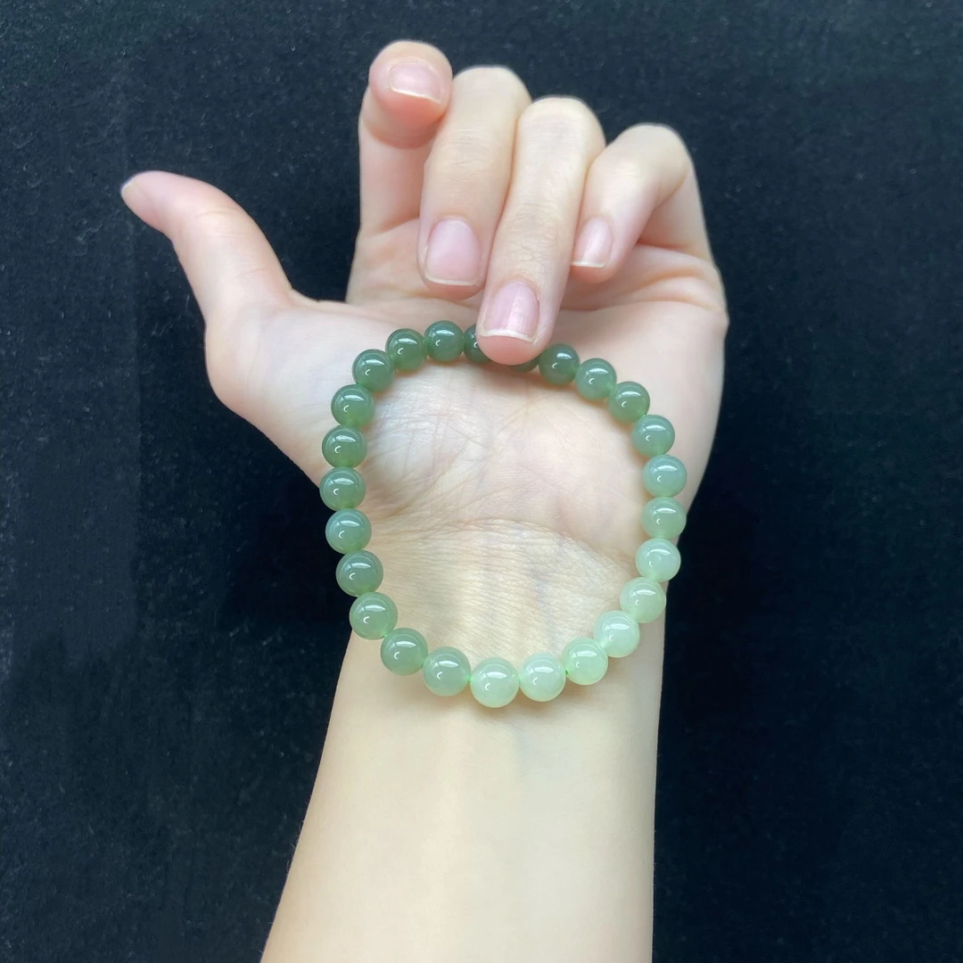 单圈渐变和田玉卡7MM素圈手串SF135088多样性发