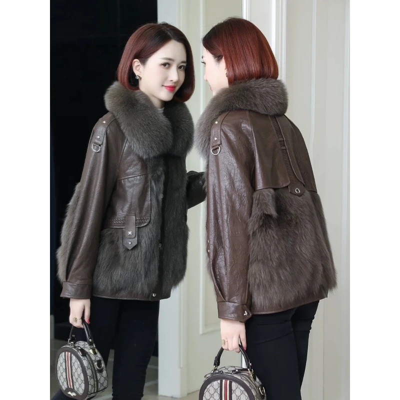 【全皮全毛】2024冬季外套托斯卡纳皮毛一体款秋冬季保暖皮衣外套