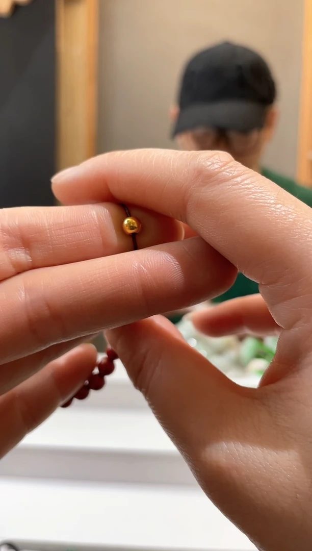 【闪购商品】翡翠手串足金镶嵌手串