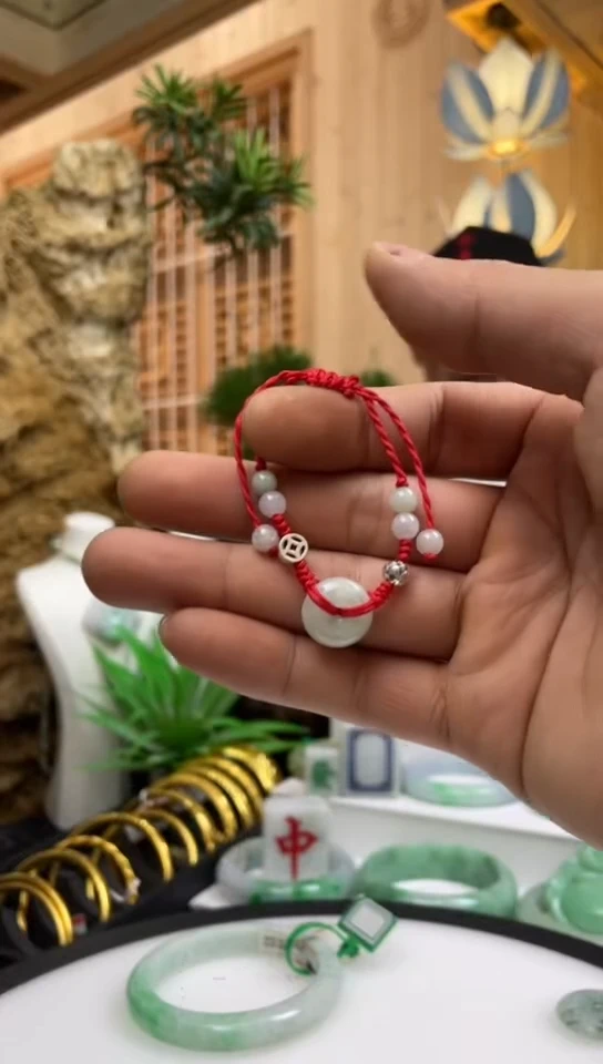 【闪购商品】翡翠手链银S925镶嵌手串