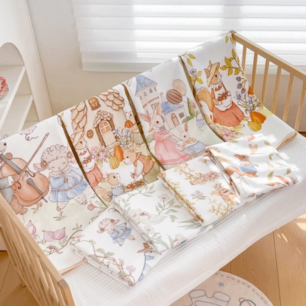 80×100新生儿独花隔尿垫可水洗透气防水