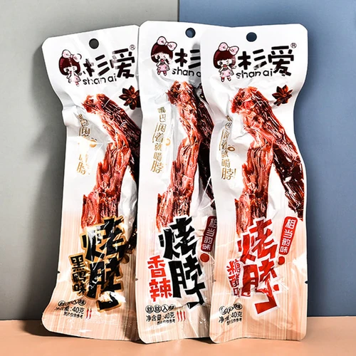 杉爱黑鸭味烤脖糖醋香辣鸡脖子网红零食小吃休闲食品杉爱鸭脖好吃