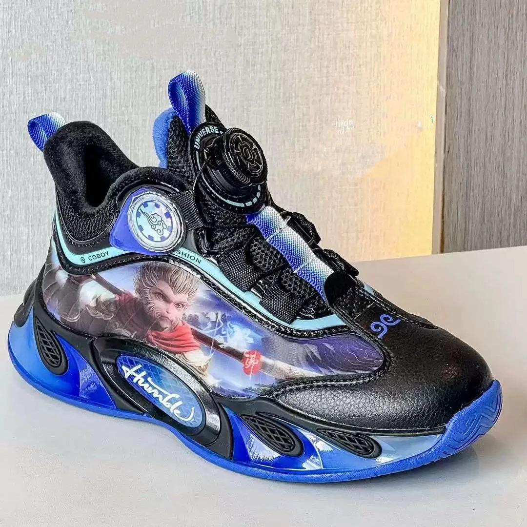 儿童加绒篮球鞋防水防滑运动鞋男童女童冬季新款