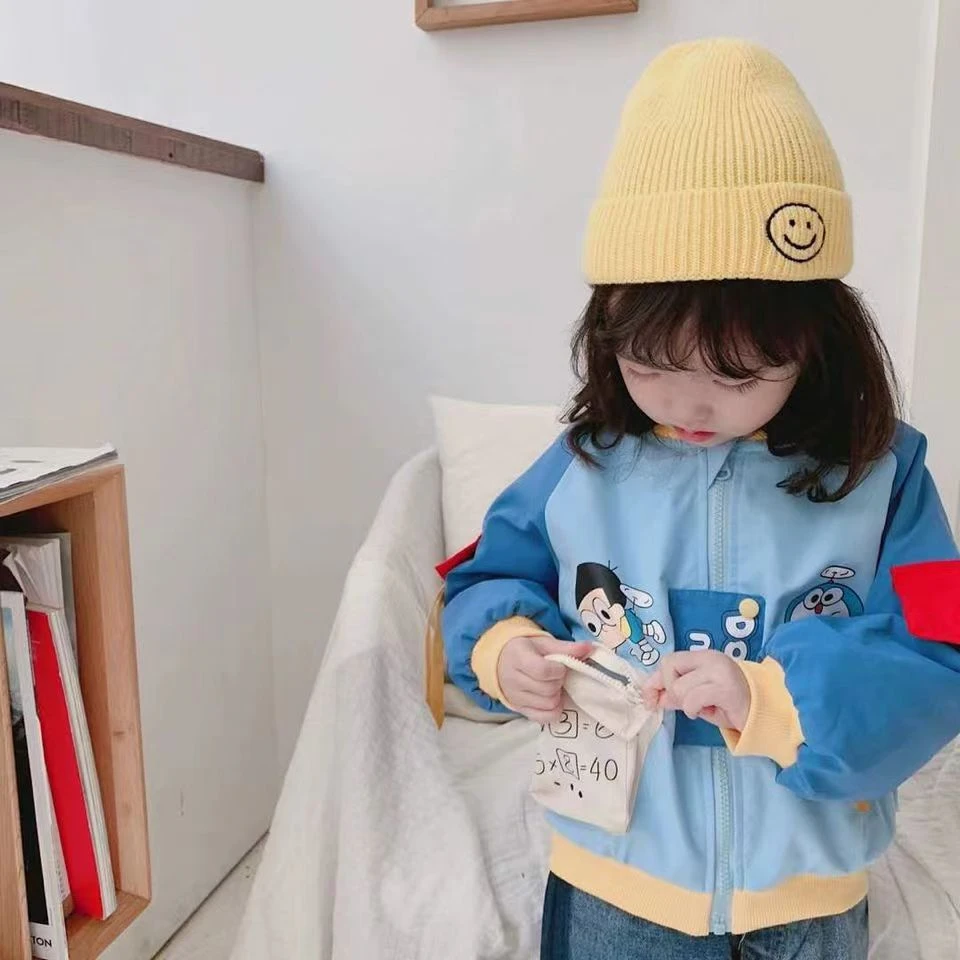 机器猫春秋款冲锋衣外套童趣可爱愿望