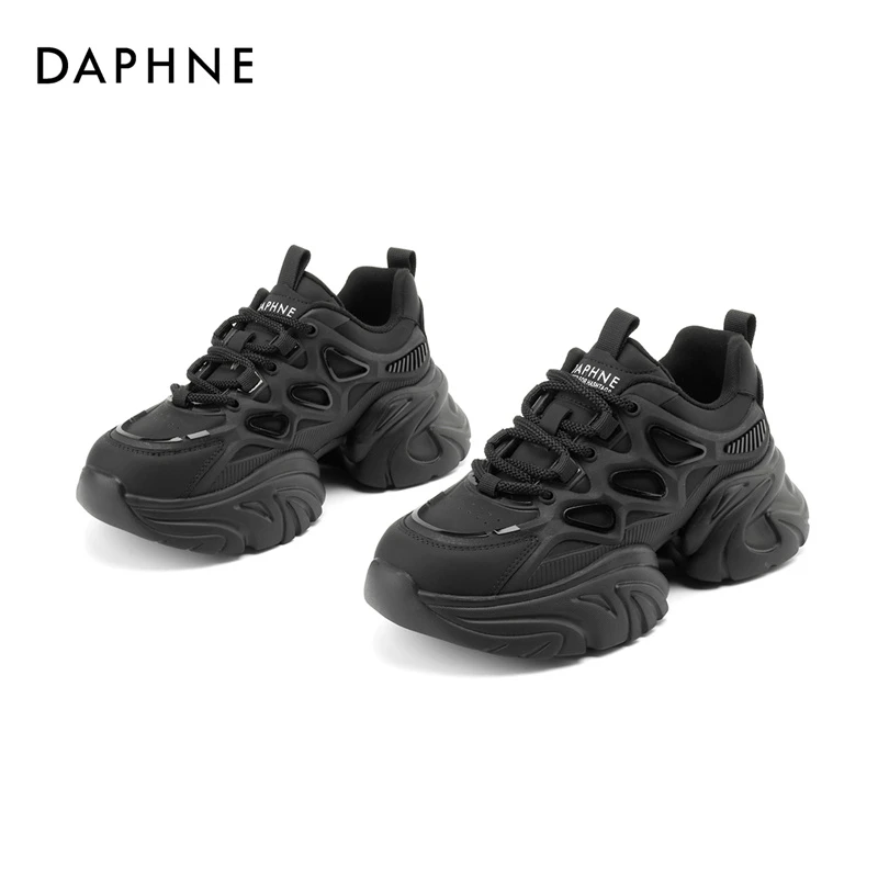 Daphne/达芙妮黑武士厚底老爹鞋女士新款时尚春秋爆款百搭运动鞋