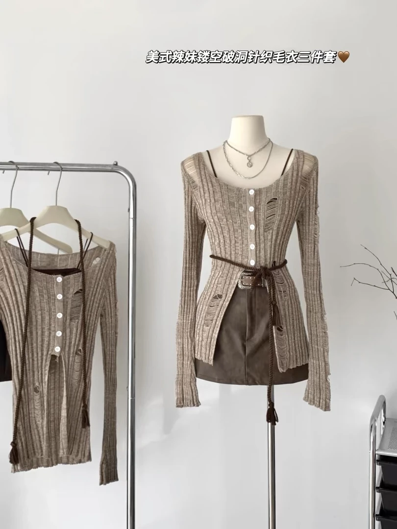 2Z春夏工厂直销辣妹显瘦气质百搭针织开衫（非主图款）