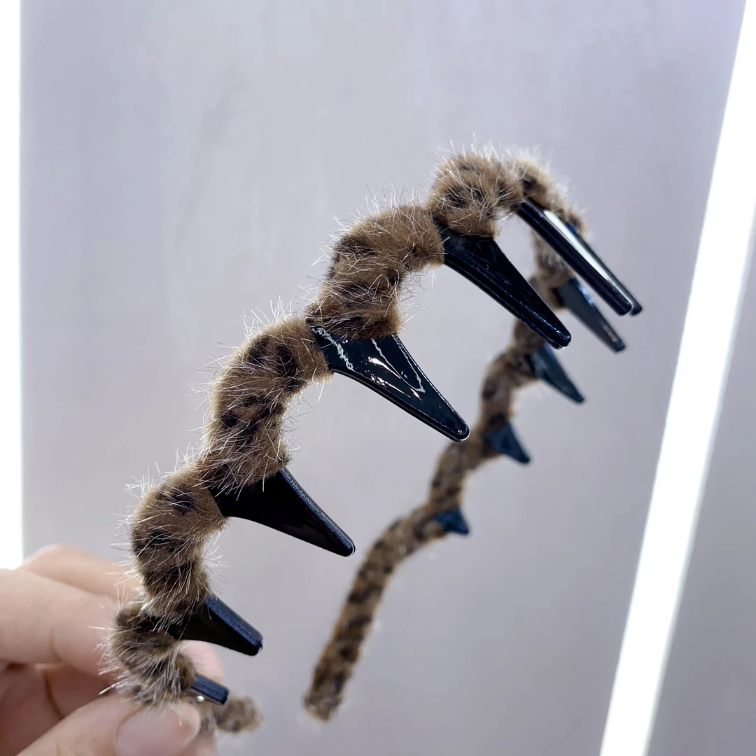 C684（满9.9包邮）豹纹净版发箍