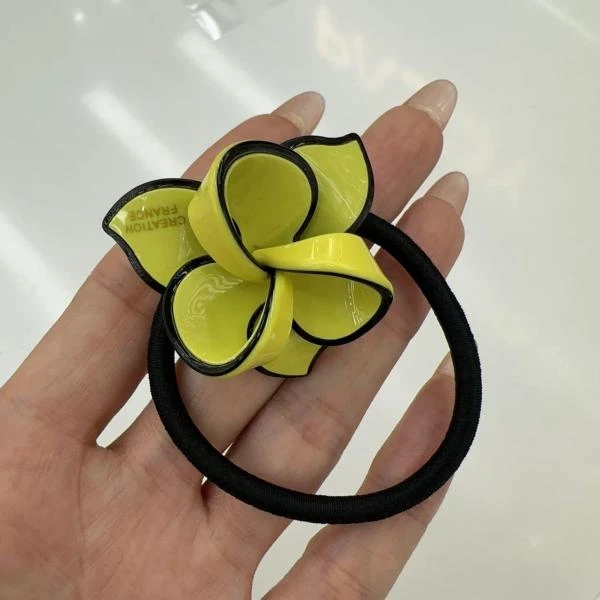 H283（满9.9包邮）高级绿色花花发绳