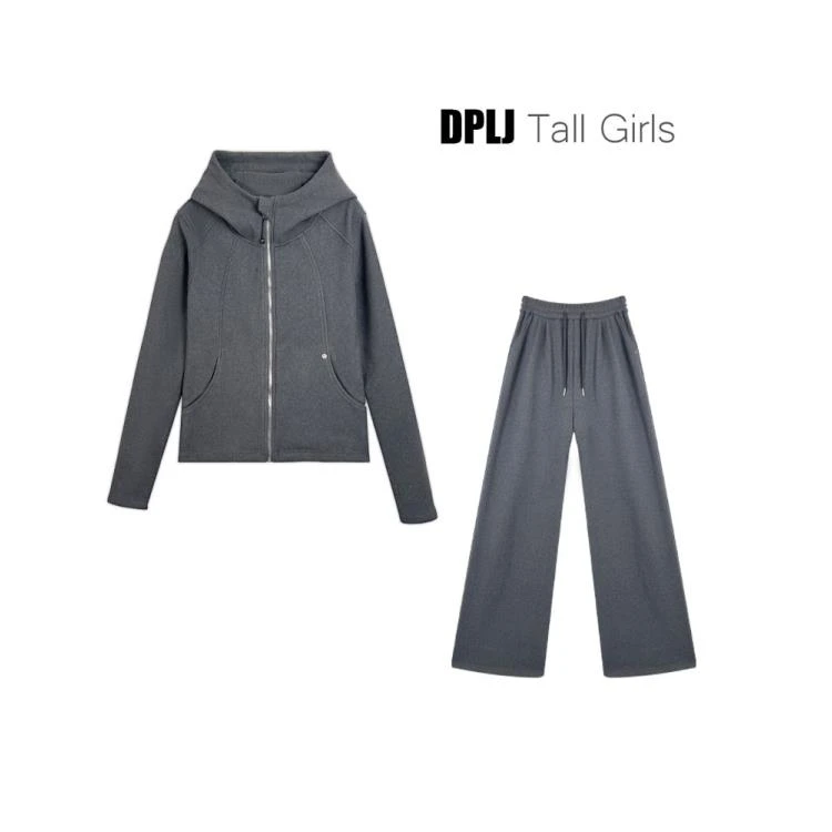 高个子加长女装加绒加厚运动套装休闲百搭显瘦秋冬L903