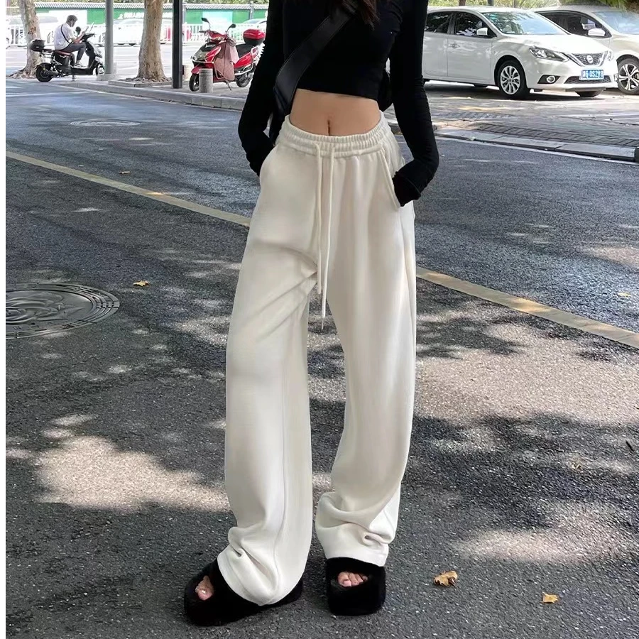 加长175高个子糯米阔腿裤女秋冬加厚加绒百搭垂感休闲拖地裤DD130