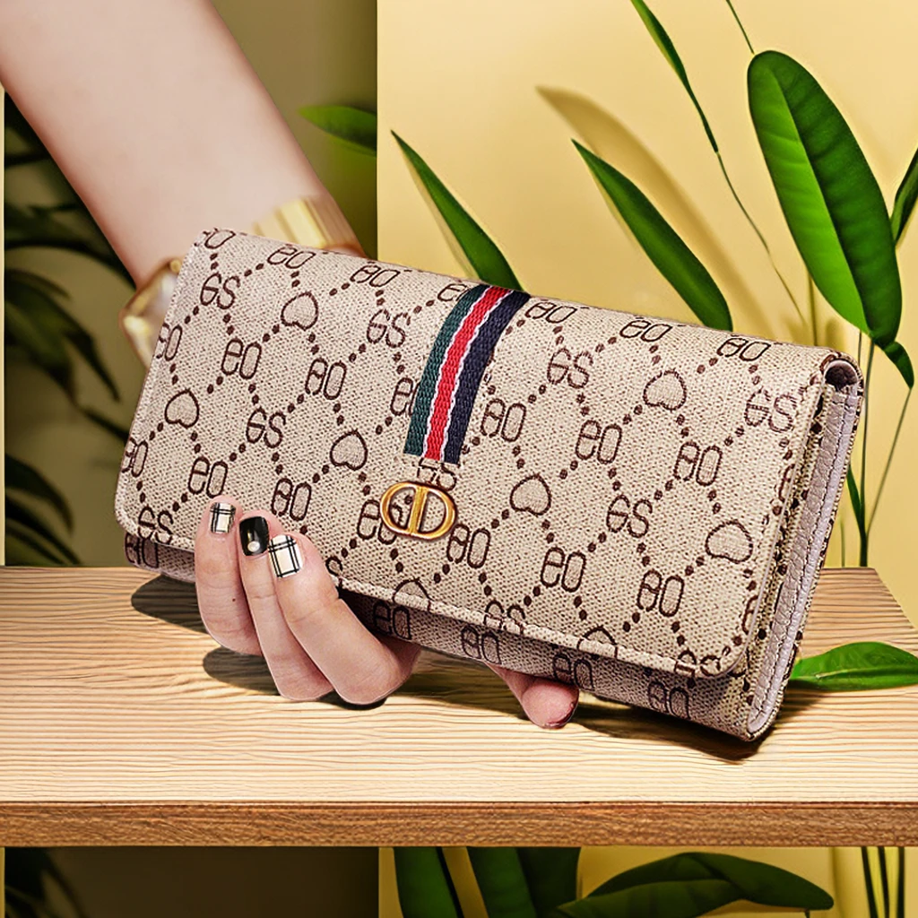 钱包女士卡包二合一2025新款轻薄皮夹大容量长款钱夹手拿包手机包