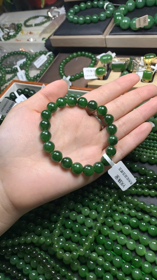 和田玉碧玉卡10手串