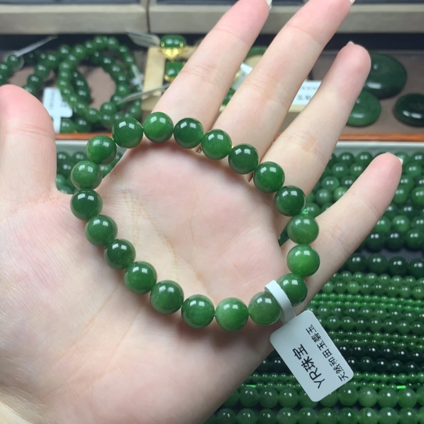 【闪购商品】和田玉（碧玉）手串未镶嵌卡10
