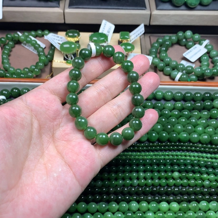 【闪购商品】和田玉（碧玉）手串未镶嵌卡10微瑕