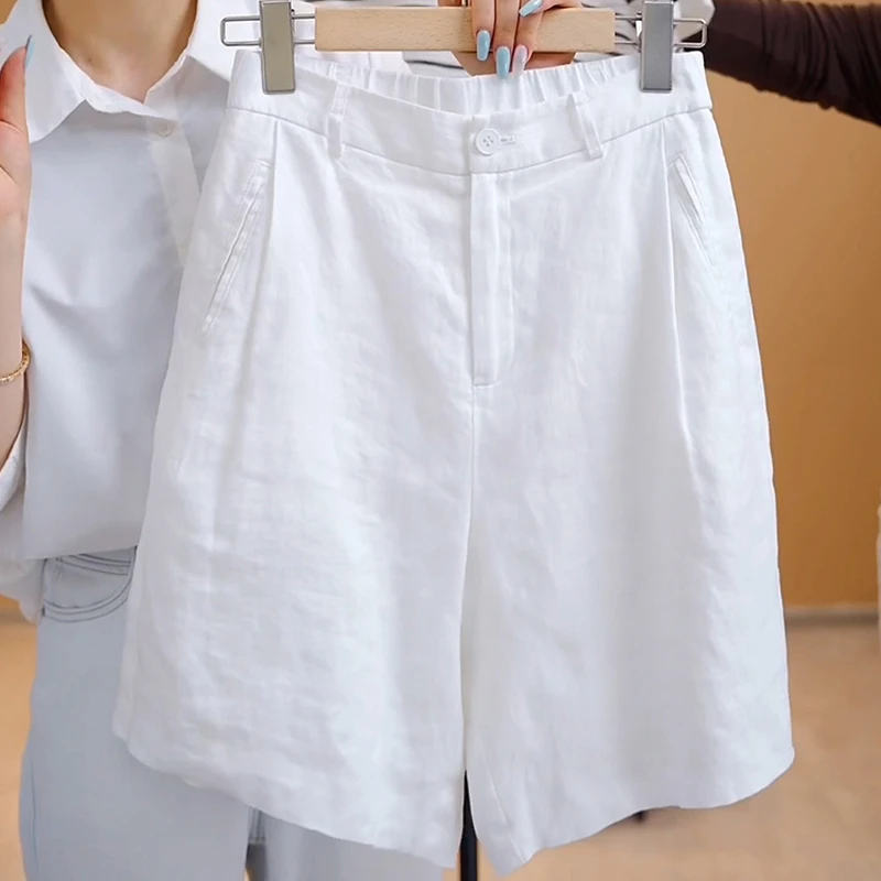 白色洋气西装短裤女2024夏季新款时尚气质小个子休闲裤薄款裤子