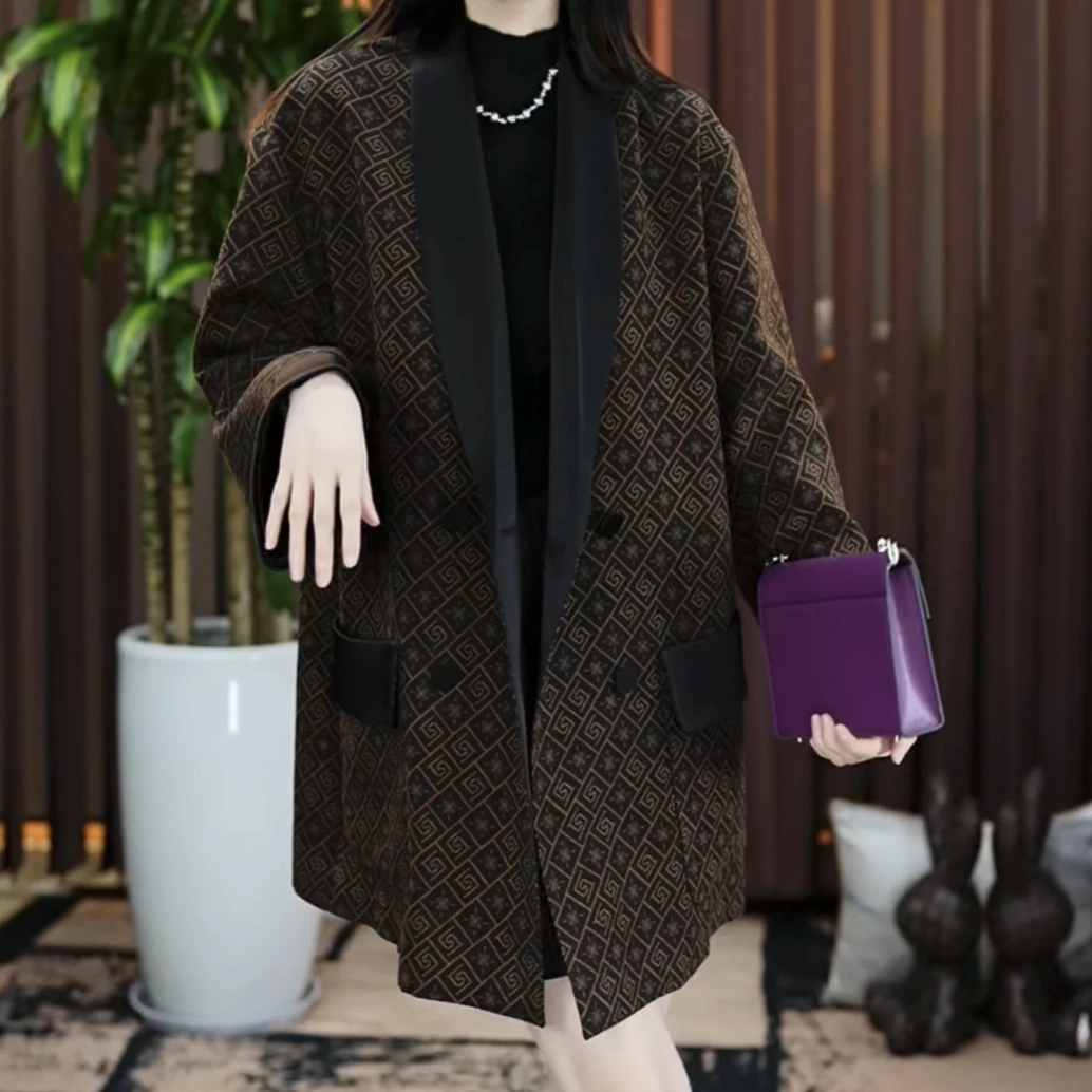 【禧宝的小店】金太阳桑蚕丝香云纱西装外套J222105