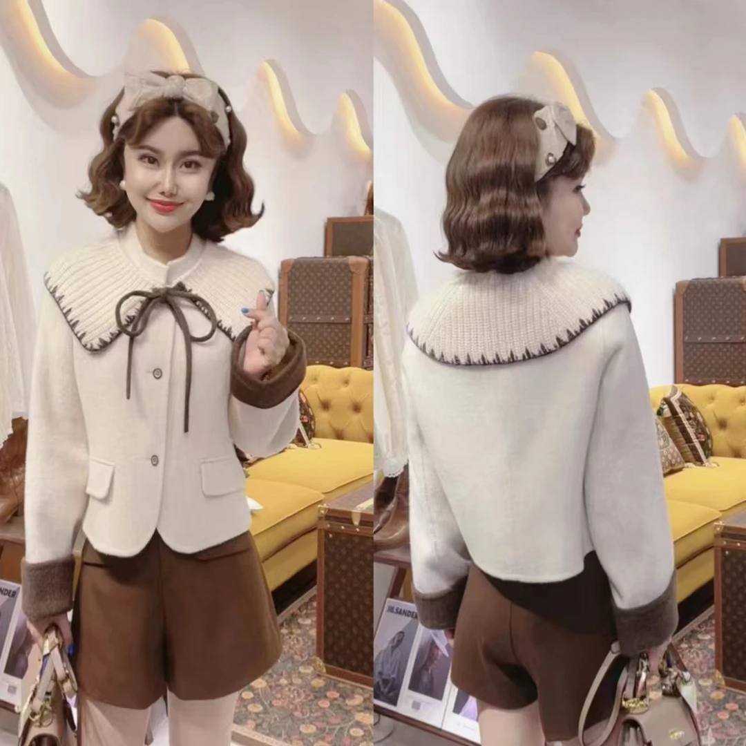 闺蜜精品100408【十一月】针织披肩领外套