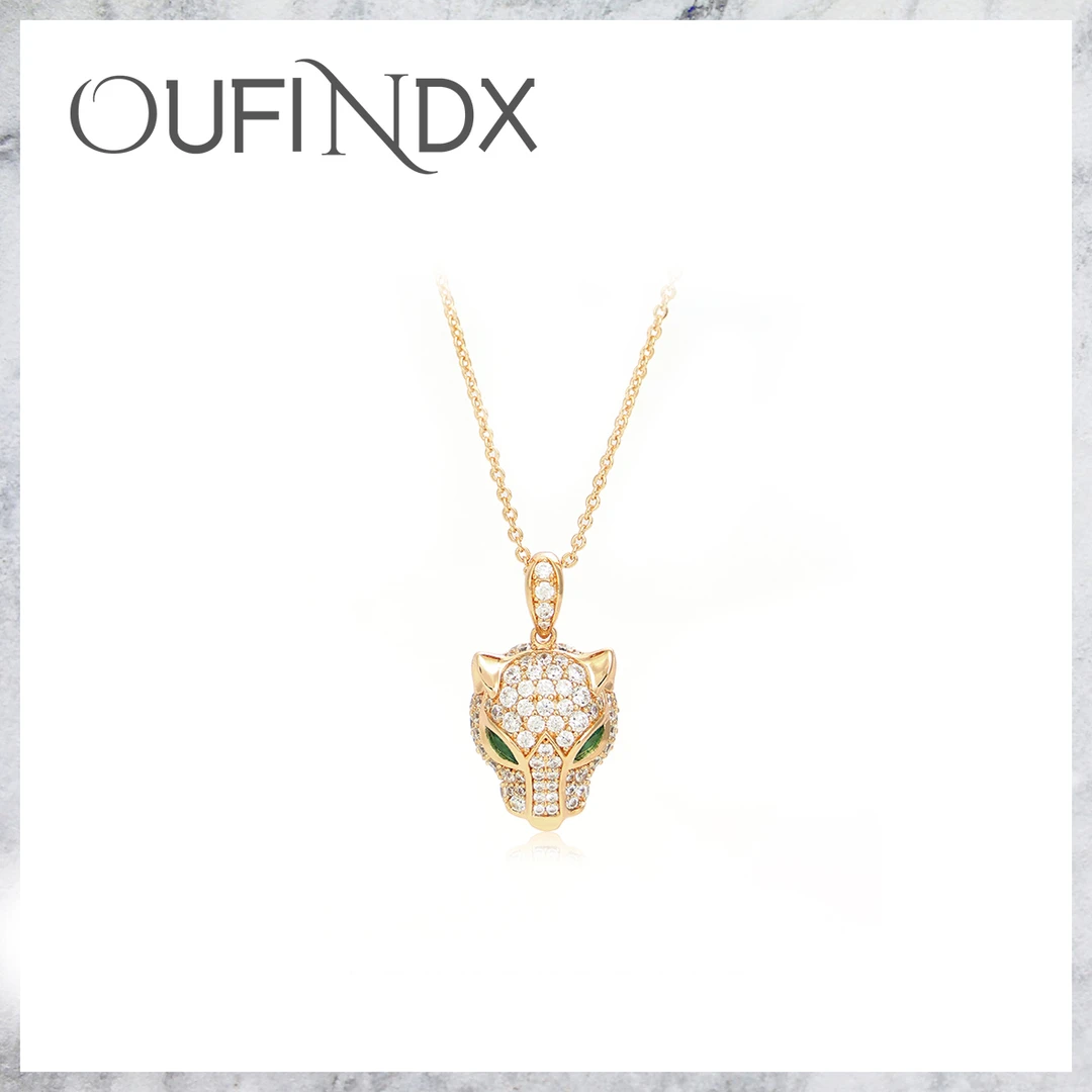 CZ法★【限量】K家设计师款豹子项链~8724