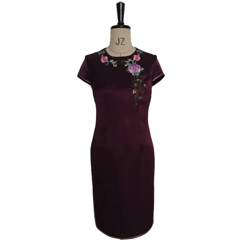 璞玉*20250703醋纤紫陌红尘旗袍裙A181022(4)