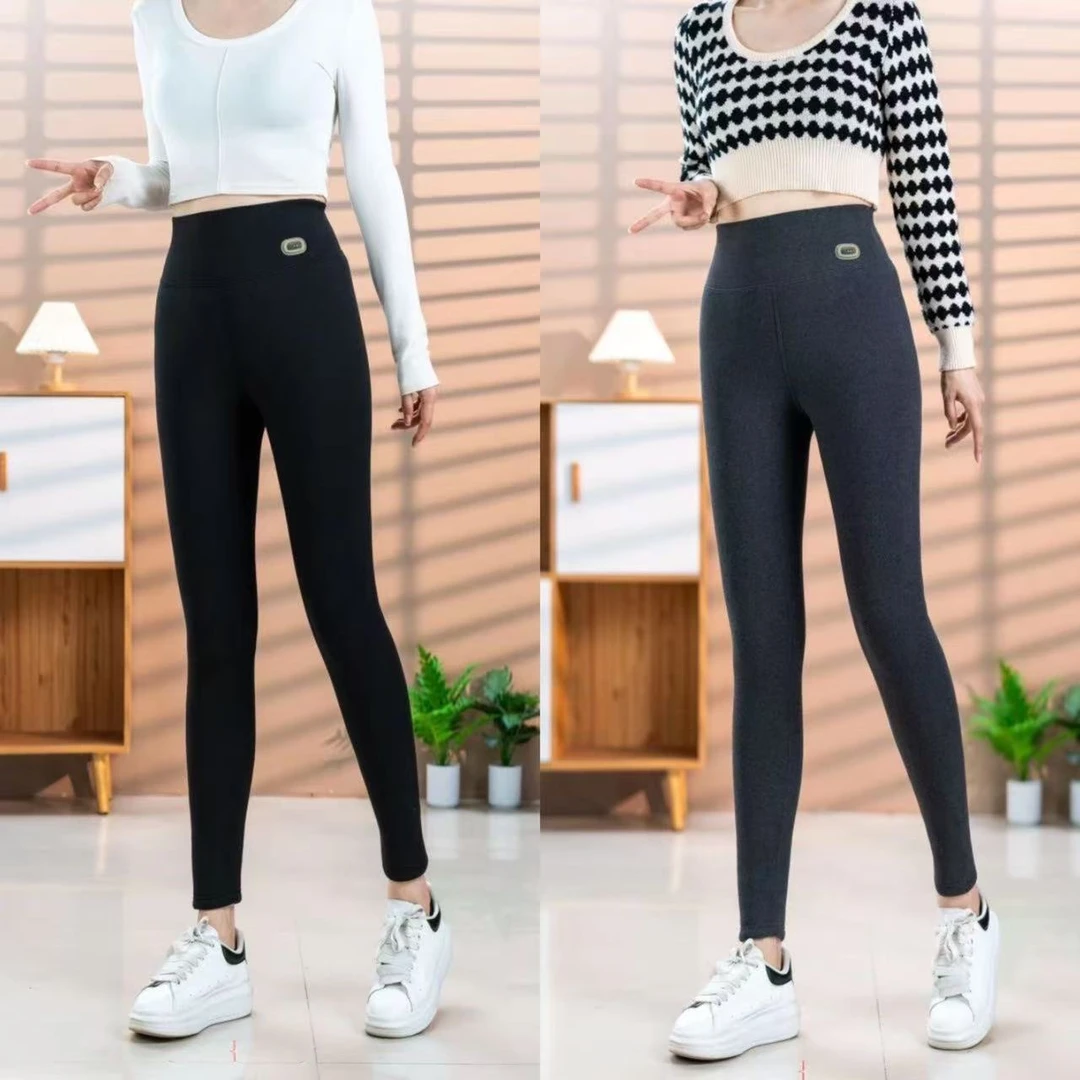 2025春秋新款羊羔绒打底裤时尚百搭外穿显瘦高腰芭比裤高弹力修身