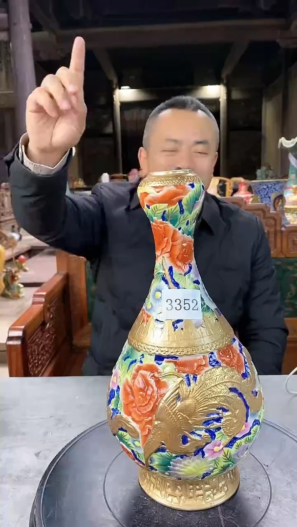 【闪购商品】陶瓷摆件*k03707*陶瓷瓶一个3352