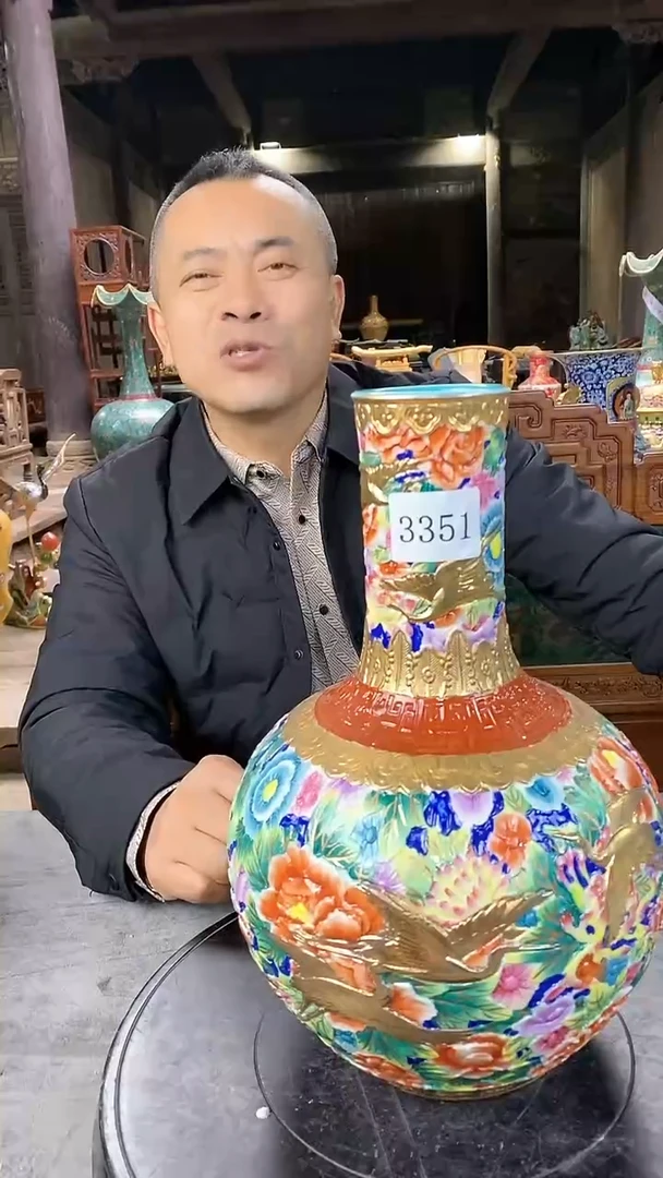 【闪购商品】陶瓷摆件*k03707*陶瓷瓶一个3351