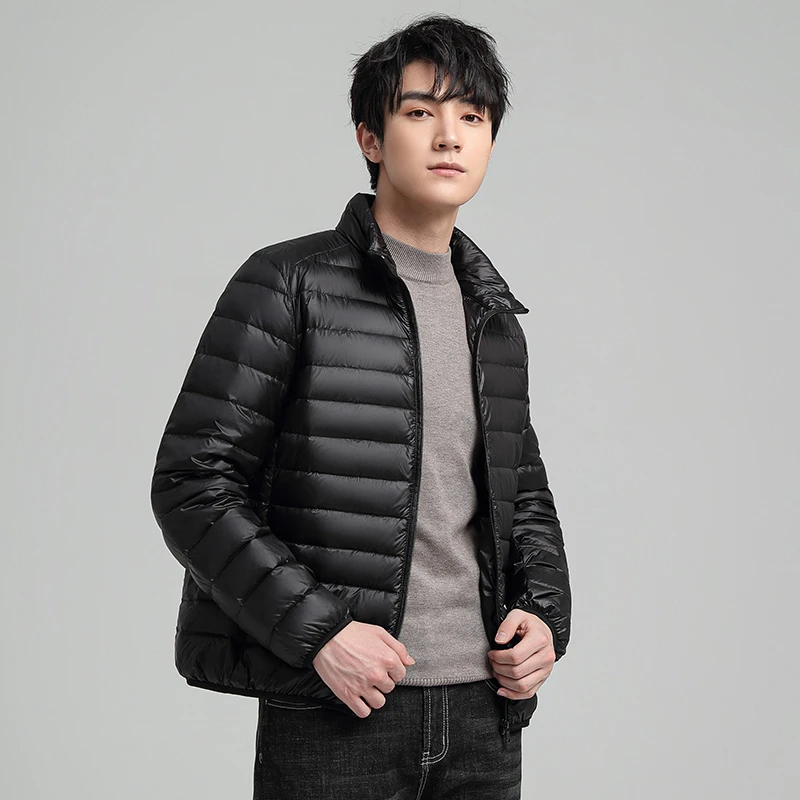 轻薄羽绒服内搭外穿保暖立领户外轻便简约休闲西装校服外套内胆