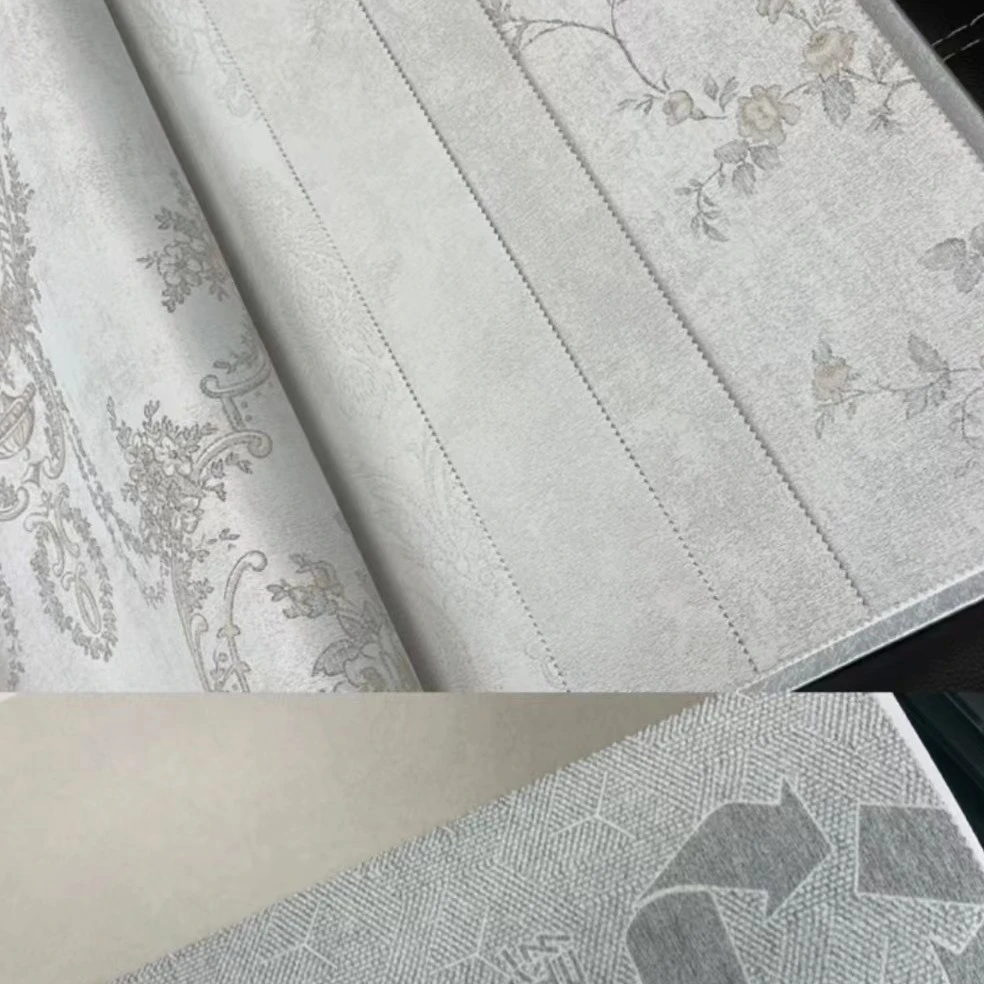 壁纸壁布高端杏子灰奶油色奶咖色卧室客厅餐厅