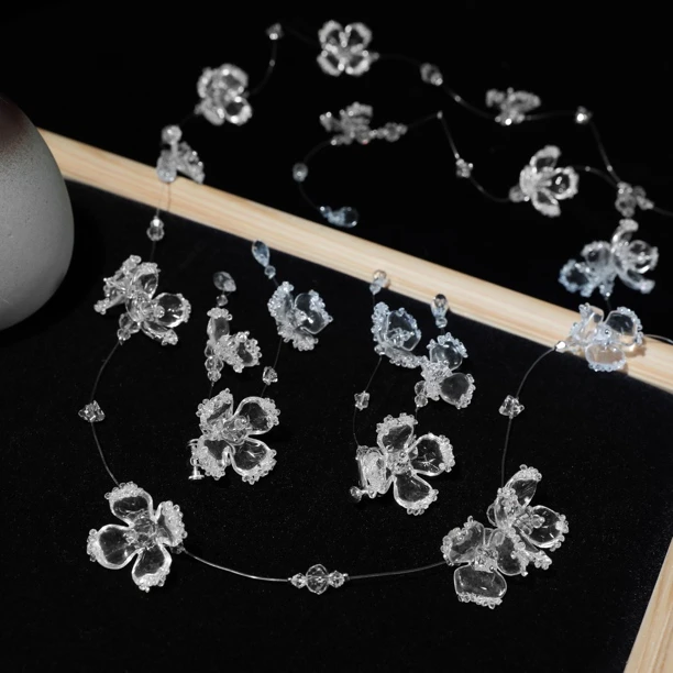 BH6241新娘头饰时尚韩式婚礼婚饰结婚公主边夹白色头饰