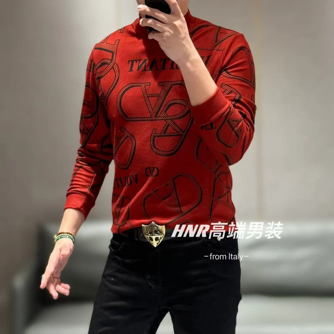 【石墨烯聚热锁温】秋冬新款英文字母图案休闲百搭时尚T恤3388