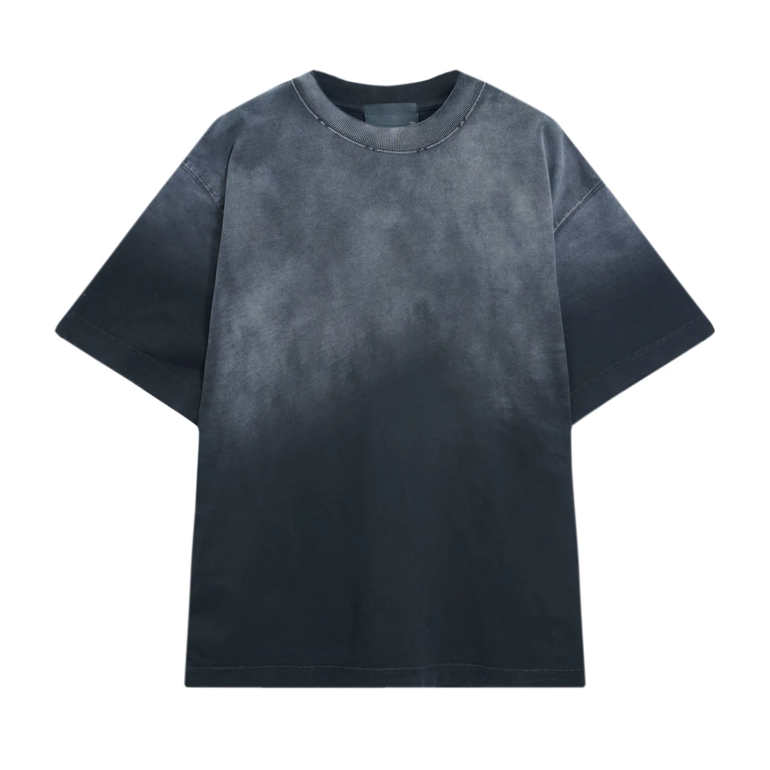 【045】k 家马蹄印花夏季时尚T恤渐变黑[CH-TX21017]