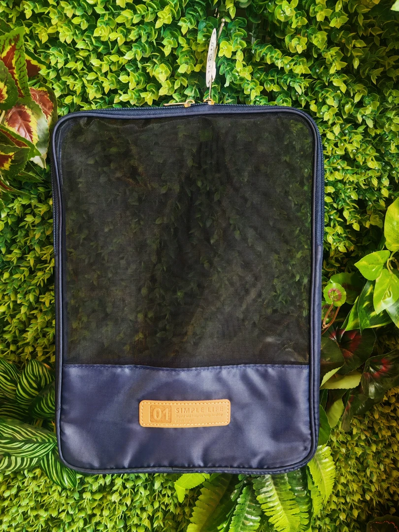 巨门文具A4细网格竖式拉链袋 大开口L型袋大容量250Ｘ350Ｘ20mm