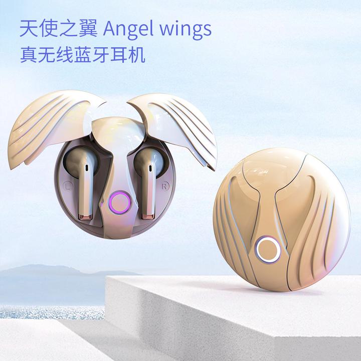 天使之翼无线蓝牙耳机半入耳式游戏运动高音质降噪超长续航男女款