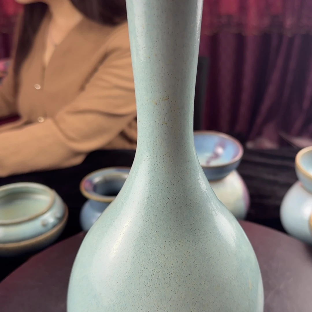 碗果*圆禹州窑钧瓷到瓶器型规整