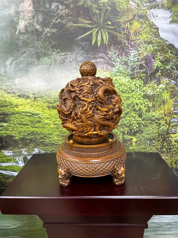 九龙鼎 办公桌 茶几 博古架 玄关家居摆件 长宽25高33