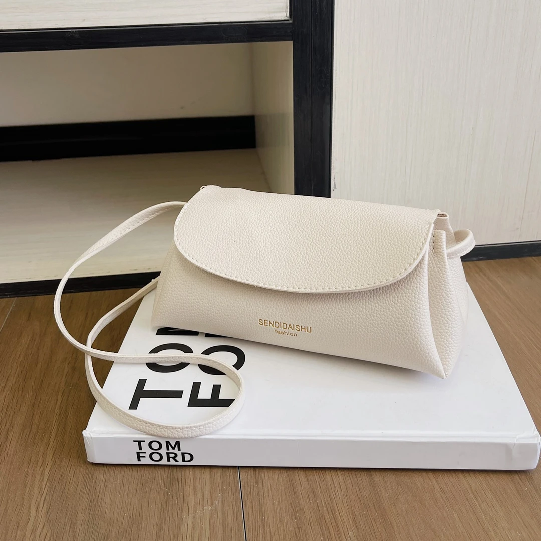 【简约】斜挎包-简约百搭荔枝纹斜挎包法式流行单肩包高级感包包