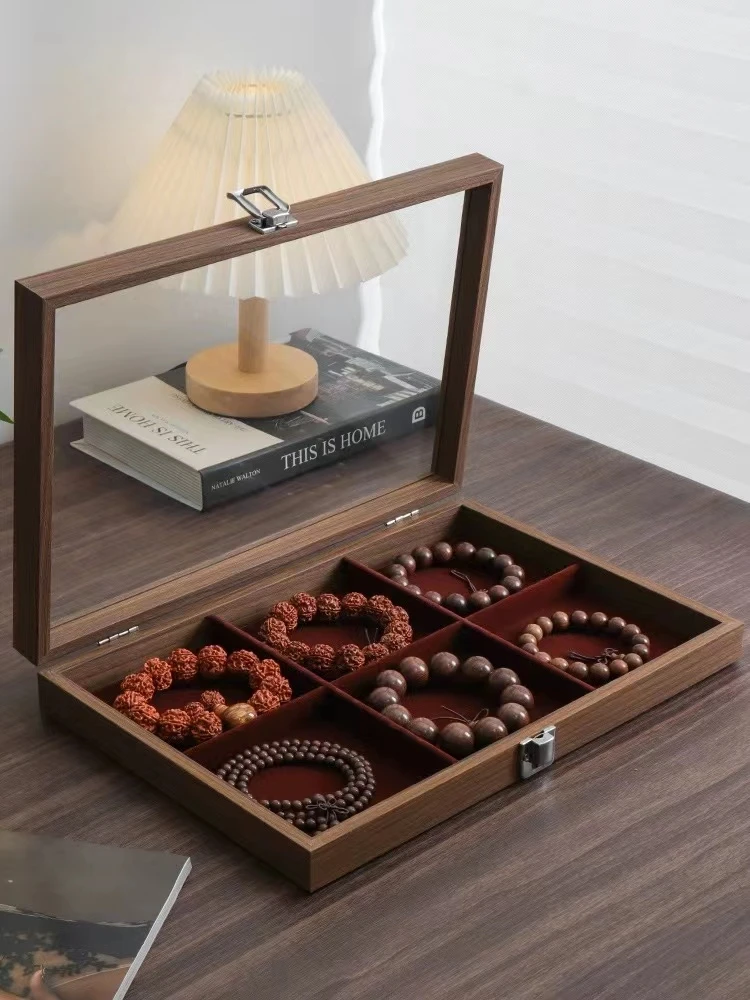 木制手串收纳盒防尘文玩收纳盒首饰收纳盒收纳文玩文玩收纳柜