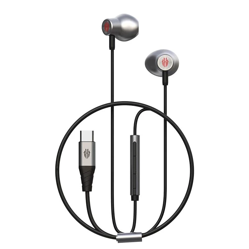 红魔有线魔音耳机3.5mm口入耳式Type-C通用电竞吃鸡游戏降噪原装