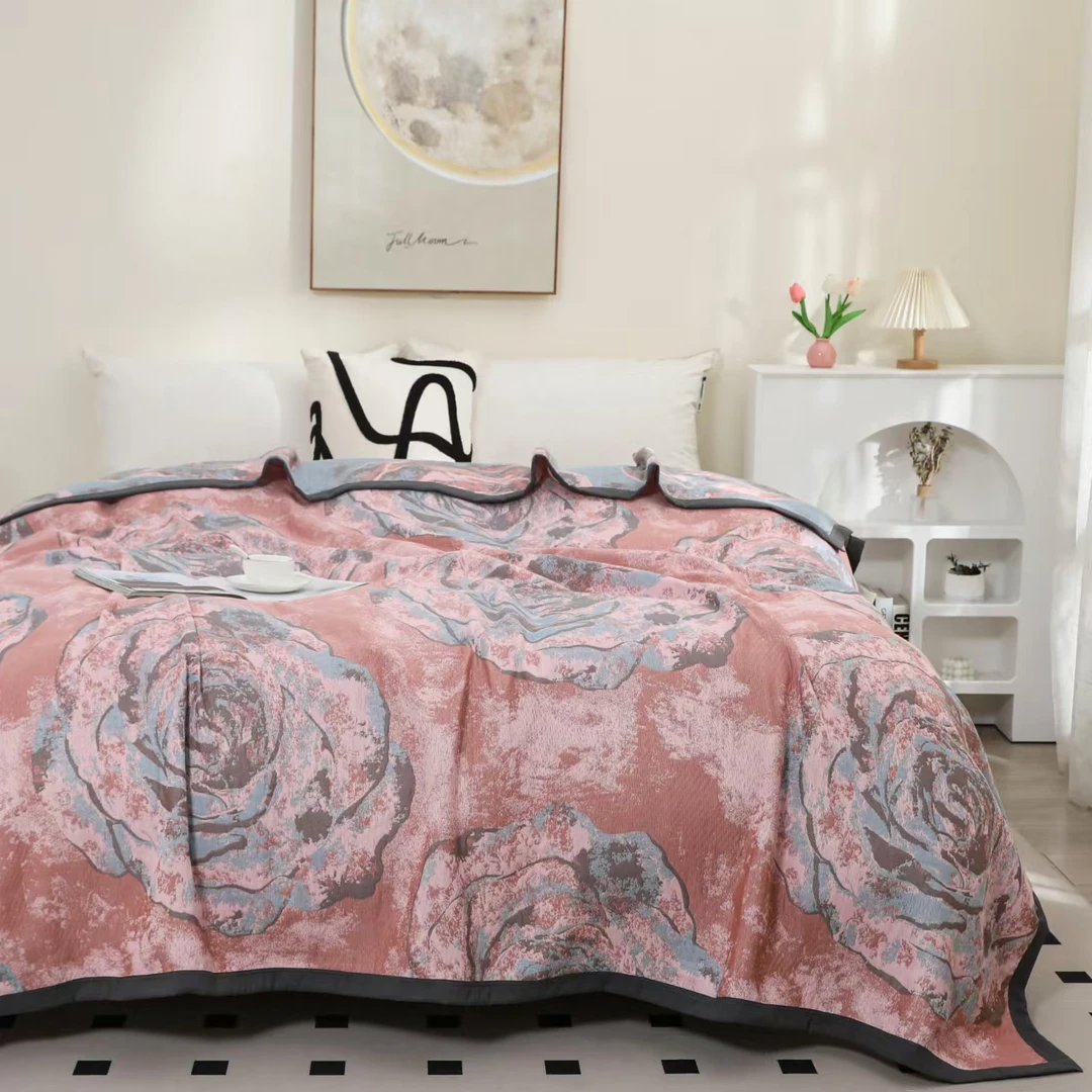 【丽莎】高端超柔海岛棉纱布加厚多功能柔软床盖2.4/2.5