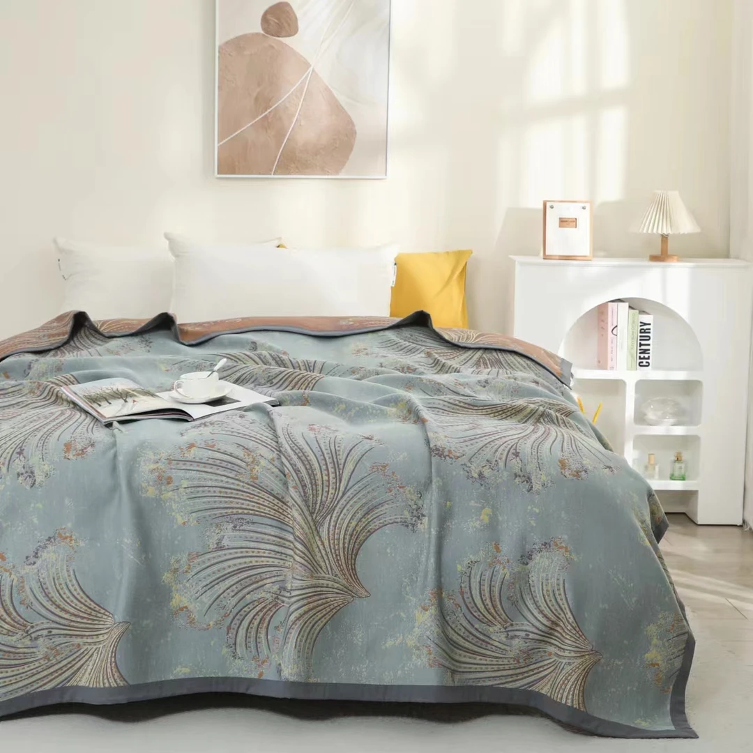 【阡陌】  新款高端麻酥棉天丝舒适松弛感床盖2/2.3